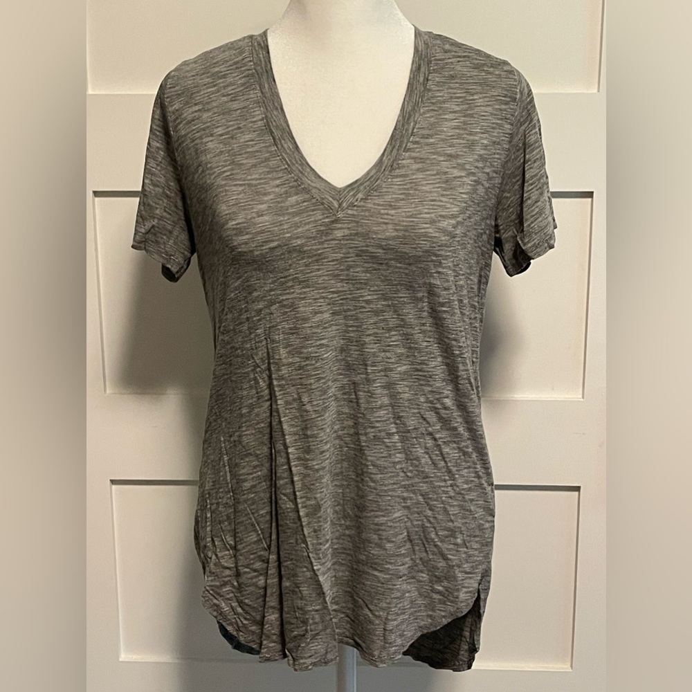 Cloth & Stone Black and White Mini Stripe Short Sleeve Tee Size XS